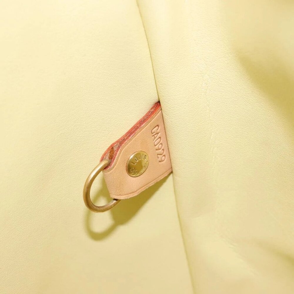 LOUIS VUITTON Monogram Vernis Houston Hand Bag Lime Yellow LV Auth - Picture 12 of 16